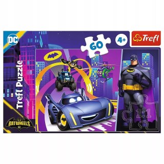 Trefl Puzzle Batwheels 60 elementów Batman i jego pojazdy Trefl 17400