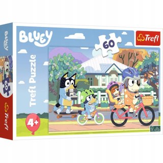 Trefl Puzzle Bluey 60 elementów Wesoły Bluey Trefl 17384