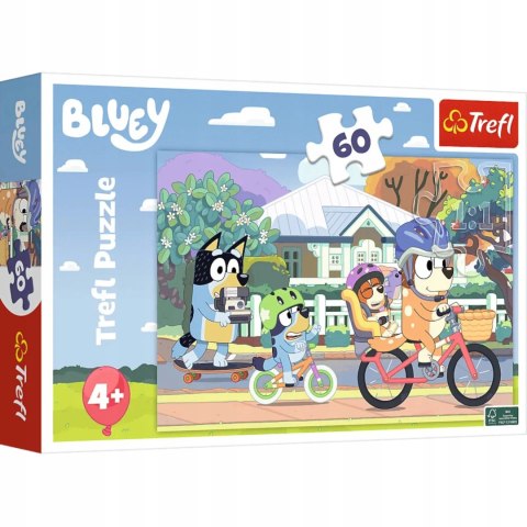 Trefl Puzzle Bluey 60 elementów Wesoły Bluey Trefl 17384 Trefl Puzzle Bluey 60 elementów Wesoły Bluey Trefl 17384