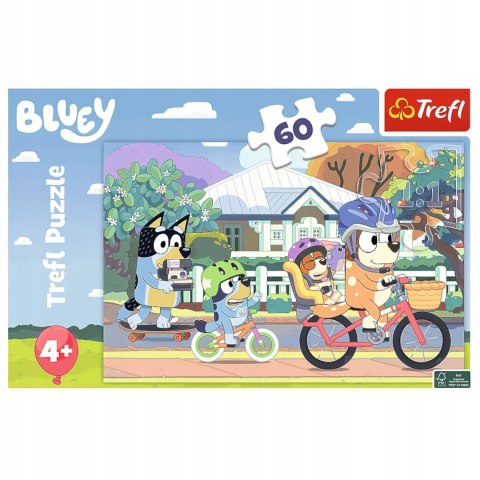 Trefl Puzzle Bluey 60 elementów Wesoły Bluey Trefl 17384 Trefl Puzzle Bluey 60 elementów Wesoły Bluey Trefl 17384