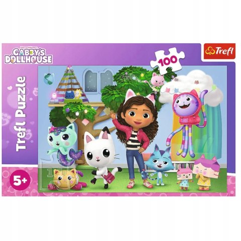 Trefl Puzzle Koci Domek Gabi 100 elementów Trefl 16464
