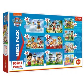Trefl Puzzle Psi Patrol Trefl 10w1 Niezawodna drużyna Psiego Patrolu 96001