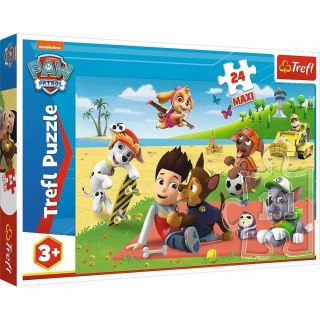 Trefl Puzzle TREFL Maxi 24 elementów Psi Patrol Zabawa na kocu 14346