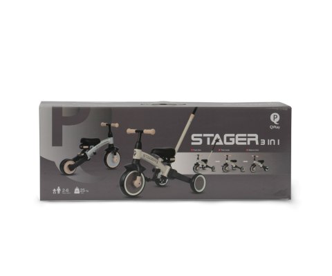 Qplay Qplay Rowerek Trójkołowy Stager 3w1 Platinum Qplay Qplay Rowerek Trójkołowy Stager 3w1 Platinum