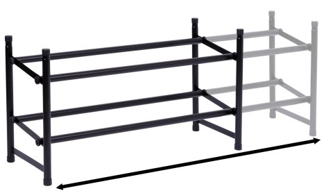 Regał na buty Lena - 1 moduł - czarna