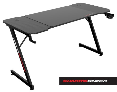 Biurko gamingowe SHADOW GAMER 1.0 140 cm podkładka Biurko gamingowe SHADOW GAMER 1.0 140 cm podkładka