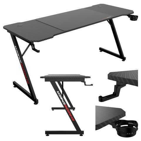 Biurko gamingowe SHADOW GAMER 1.1 160 cm podkładka Biurko gamingowe SHADOW GAMER 1.1 160 cm podkładka