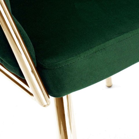 Krzesło welurowe plecione COFTON gold VELVET ciemnozielony Krzesło welurowe plecione COFTON gold VELVET ciemnozielony