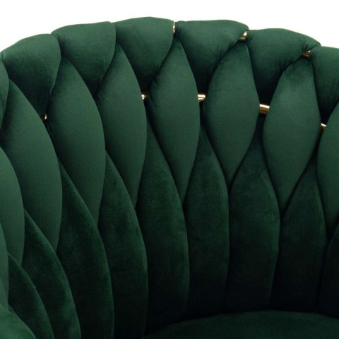 Krzesło welurowe plecione COFTON gold VELVET ciemnozielony Krzesło welurowe plecione COFTON gold VELVET ciemnozielony