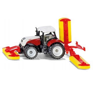 Siku Siku Farmer Traktor Steyr z kosiarkami marki Pöttinger metal model S1672