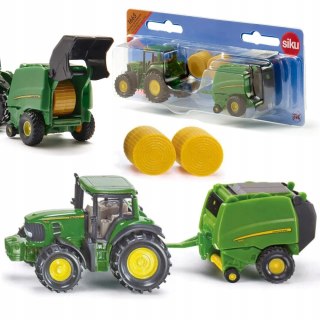 Siku Siku Farmer Traktor z John Deere z prasą metal model S1665