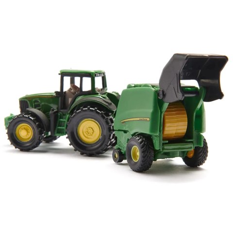 Siku Siku Farmer Traktor z John Deere z prasą metal model S1665 Siku Siku Farmer Traktor z John Deere z prasą metal model S1665
