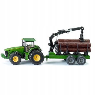 Siku Siku Farmer Traktor z przyczepą leśną metal model 1:50 S1954