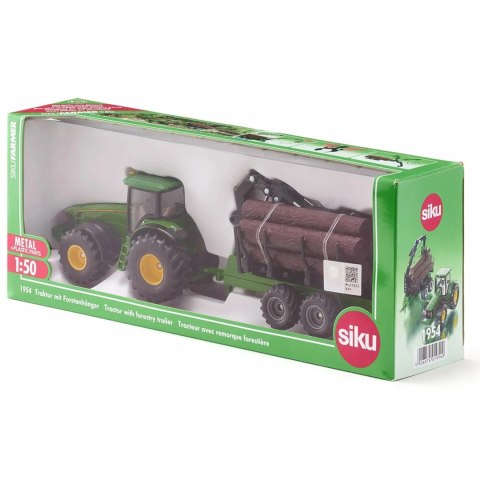 Siku Siku Farmer Traktor z przyczepą leśną metal model 1:50 S1954