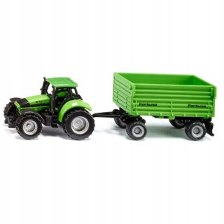 Siku Siku Traktor Deutz-Fahr z przyczepą 2-osiową Fortuna model metal S1606