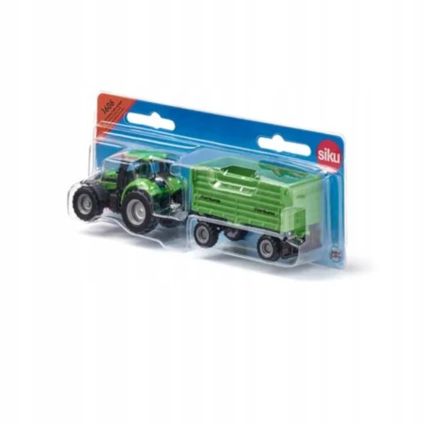 Siku Siku Traktor Deutz-Fahr z przyczepą 2-osiową Fortuna model metal S1606