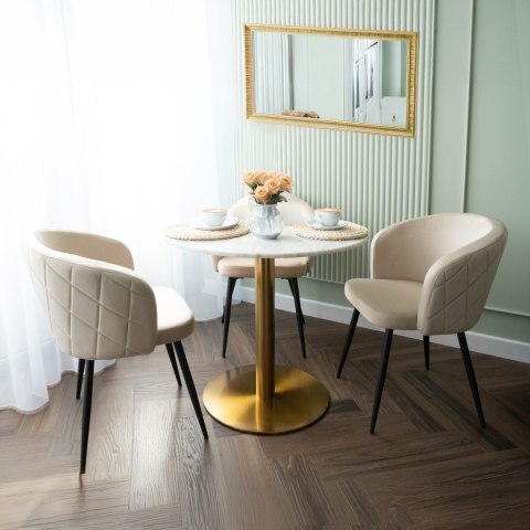 Krzesło HAMPTON velvet beżowe Krzesło HAMPTON velvet beżowe