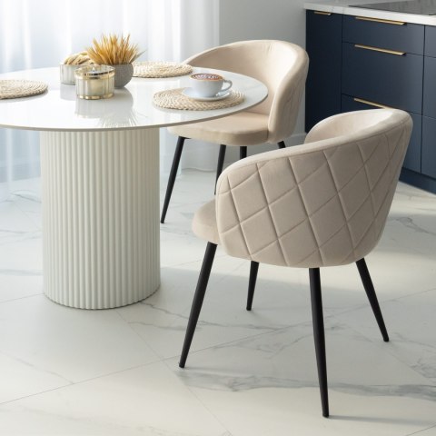 Krzesło HAMPTON velvet beżowe Krzesło HAMPTON velvet beżowe