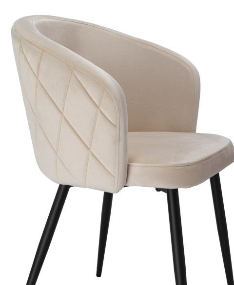 Krzesło HAMPTON velvet beżowe Krzesło HAMPTON velvet beżowe