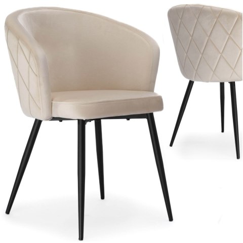 Krzesło HAMPTON velvet beżowe Krzesło HAMPTON velvet beżowe