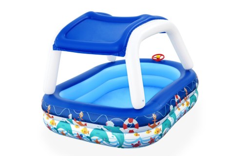 Bestway Bestway 54370 Basen dmuchany familijny z daszkiem Morski Kapitan 2.13m x 1.55m x 1.32m Bestway Bestway 54370 Basen dmuchany familijny z daszkiem Morski Kapitan 2.13m x 1.55m x 1.32m