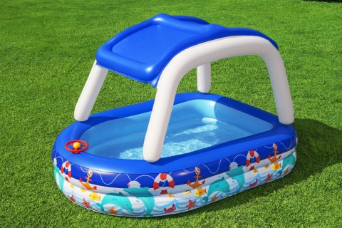 Bestway Bestway 54370 Basen dmuchany familijny z daszkiem Morski Kapitan 2.13m x 1.55m x 1.32m Bestway Bestway 54370 Basen dmuchany familijny z daszkiem Morski Kapitan 2.13m x 1.55m x 1.32m
