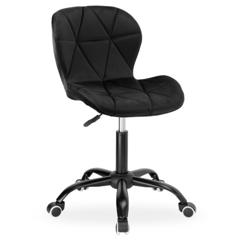 Fotel biurowy na kółkach Spiner Black czarny velvet Fotel biurowy na kółkach Spiner Black czarny velvet
