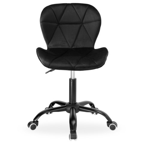 Fotel biurowy na kółkach Spiner Black czarny velvet Fotel biurowy na kółkach Spiner Black czarny velvet