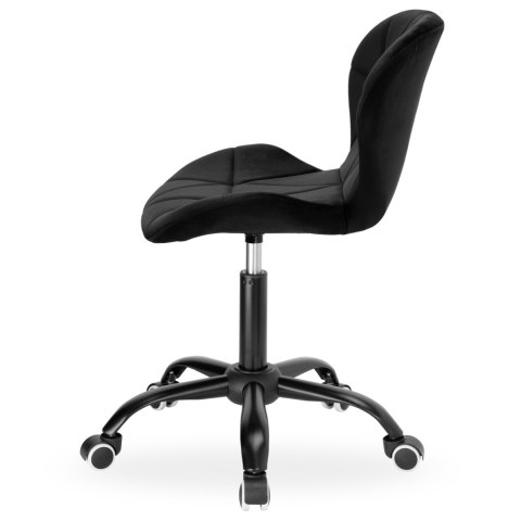 Fotel biurowy na kółkach Spiner Black czarny velvet Fotel biurowy na kółkach Spiner Black czarny velvet