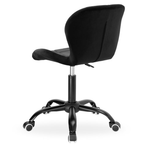 Fotel biurowy na kółkach Spiner Black czarny velvet Fotel biurowy na kółkach Spiner Black czarny velvet