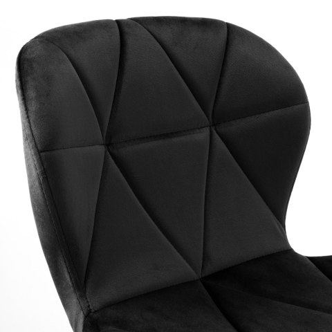 Fotel biurowy na kółkach Spiner Black czarny velvet Fotel biurowy na kółkach Spiner Black czarny velvet