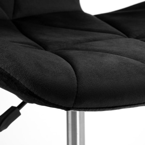 Fotel biurowy na kółkach Spiner Black czarny velvet Fotel biurowy na kółkach Spiner Black czarny velvet