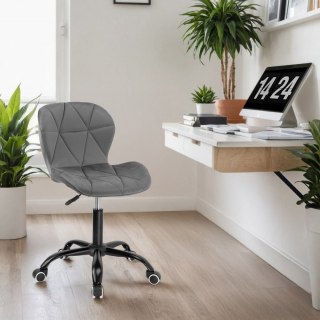 Fotel biurowy na kółkach Spiner Black grafitowy velvet
