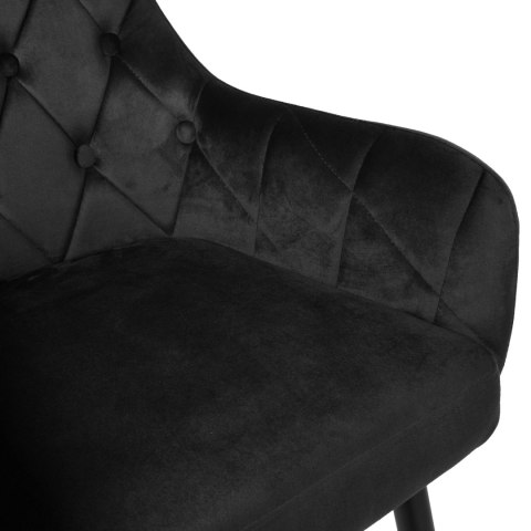 Krzesło welurowe ATLANTA VELVET czarne Krzesło welurowe ATLANTA VELVET czarne