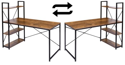 Biurko industrialne loft Trosa Rustic postarzany dąb Biurko industrialne loft Trosa Rustic postarzany dąb