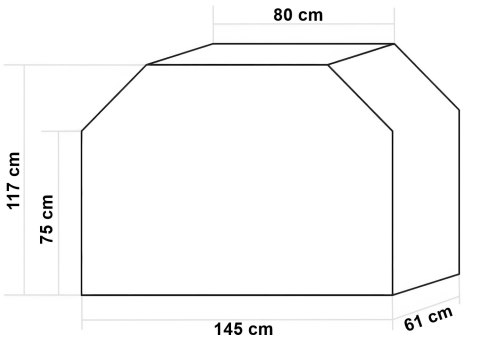 Pokrowiec na grill GODIN L 145X117X61 cm Pokrowiec na grill GODIN L 145X117X61 cm