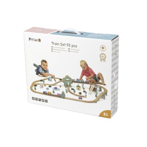 Viga Viga 44067 PolarB Pociąg zestaw 92 elementów Viga Viga 44067 PolarB Pociąg zestaw 92 elementów
