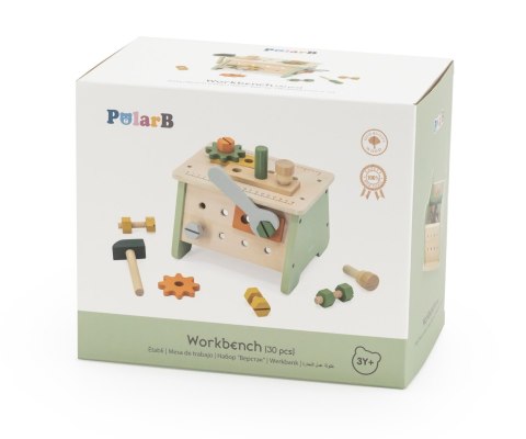 Viga Viga 44249 PolarB Skrzynka 2w1 - stolik małego majsterkowicza