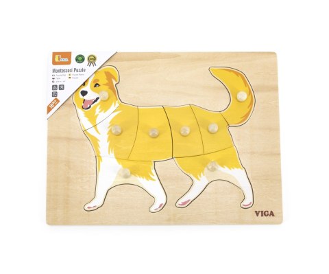 Viga Viga 44611 Puzzle na podkładce z uchwytami - Pies