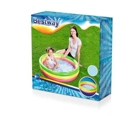 Bestway BESTWAY 51104 BASEN DMUCHANY TRZY KOLORY MEDIUM 102cm x 25cm Bestway BESTWAY 51104 BASEN DMUCHANY TRZY KOLORY MEDIUM 102cm x 25cm
