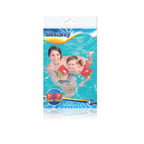 Bestway Bestway 32042 RĘKAWKI DO NAUKI PŁYWANIA OWOCE 23cm x 15cm CZERWONE