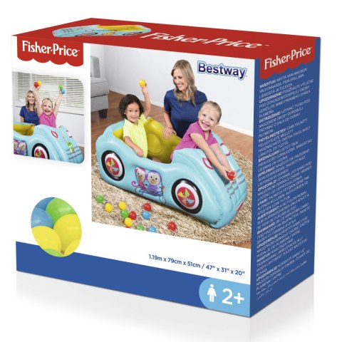 Bestway Bestway 93535 FISHER PRICE DMUCHANY SAMOCHÓD WYŚCIGOWY Z PIŁKAMI 119cm x 79cm x 51cm Bestway Bestway 93535 FISHER PRICE DMUCHANY SAMOCHÓD WYŚCIGOWY Z PIŁKAMI 119cm x 79cm x 51cm