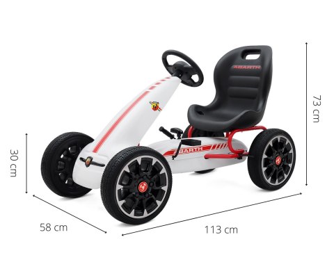 Milly Mally Gokart na pedały Abarth White Milly Mally Gokart na pedały Abarth White