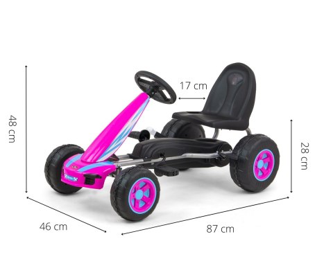 Milly Mally Gokart na pedały Viper Pink Milly Mally Gokart na pedały Viper Pink