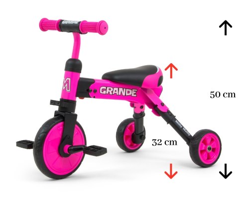 Milly Mally Rowerek 2w1 Grande Pink Milly Mally Rowerek 2w1 Grande Pink