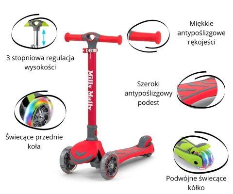Milly Mally Scooter Boogie Red Milly Mally Scooter Boogie Red