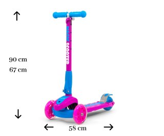 Milly Mally Scooter Magic Pink-Blue
