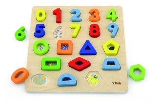 Viga Viga 50119 Puzzle - sorter kształtów cyfry i kształty