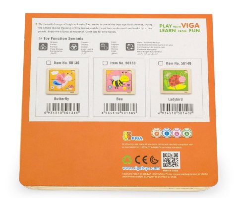 Viga Viga 50140 Puzzle na podkładce - biedronka Viga Viga 50140 Puzzle na podkładce - biedronka