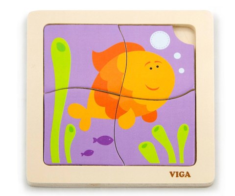 Viga Viga 50144 Puzzle na podkładce - rybka Viga Viga 50144 Puzzle na podkładce - rybka